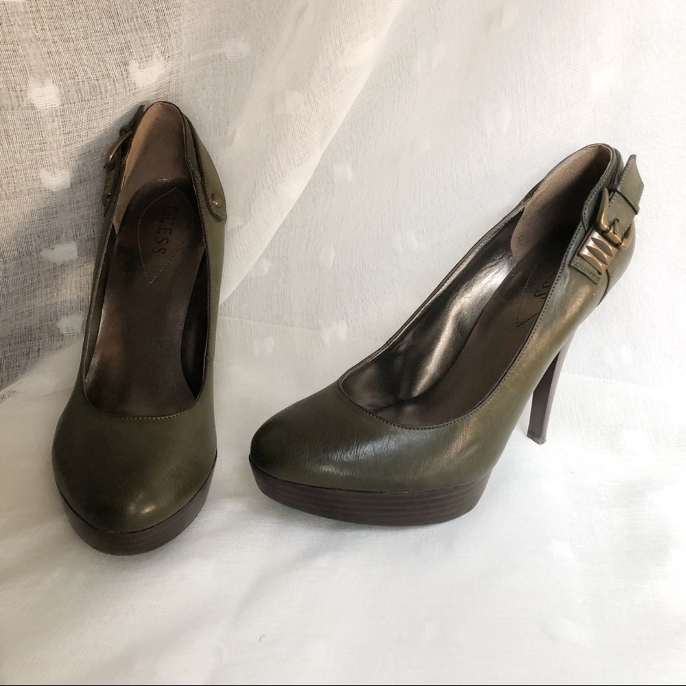 Guess olive heels